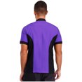 thumbnail image 2 of Hansber Unisex Lightweight Chef Coat Professional Cook Chef Jacket Kitchen Work Uniform for Men and Women Purple M, 2 of 5