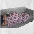 thumbnail image 6 of Boho Soft Flannel Fleece Throw Blanket, Ethnic Motif of Paisley Leaves Folk Oriental Motif, Cozy Plush for Indoor and Outdoor Use, 50" x 60", Rose Magenta and Pale Pink, by Ambesonne, 6 of 6