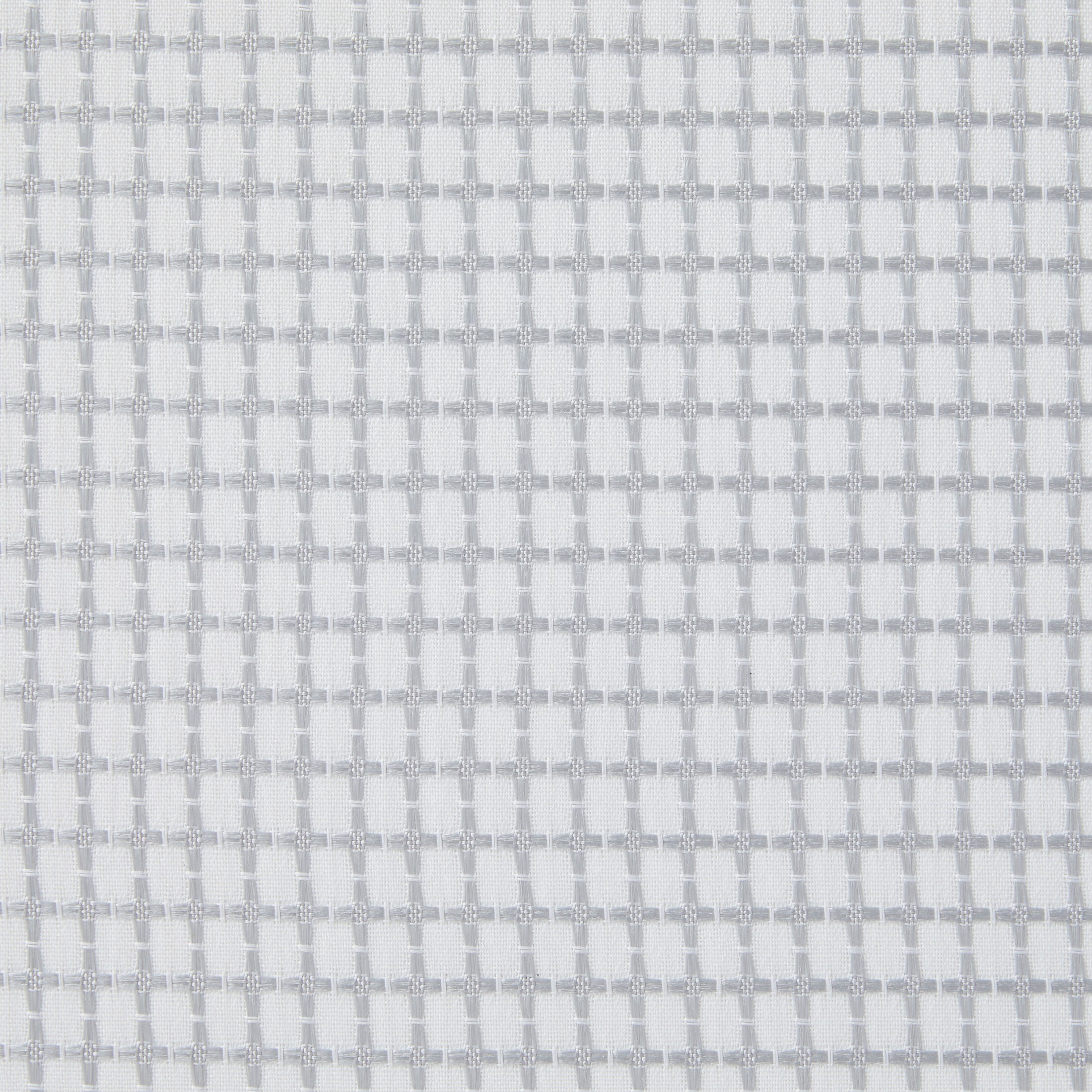 Modern Elements Hannah Modern Grey Grid Grommet Light Filtering Curtain Panel, 76" x 96" (2 Panels)