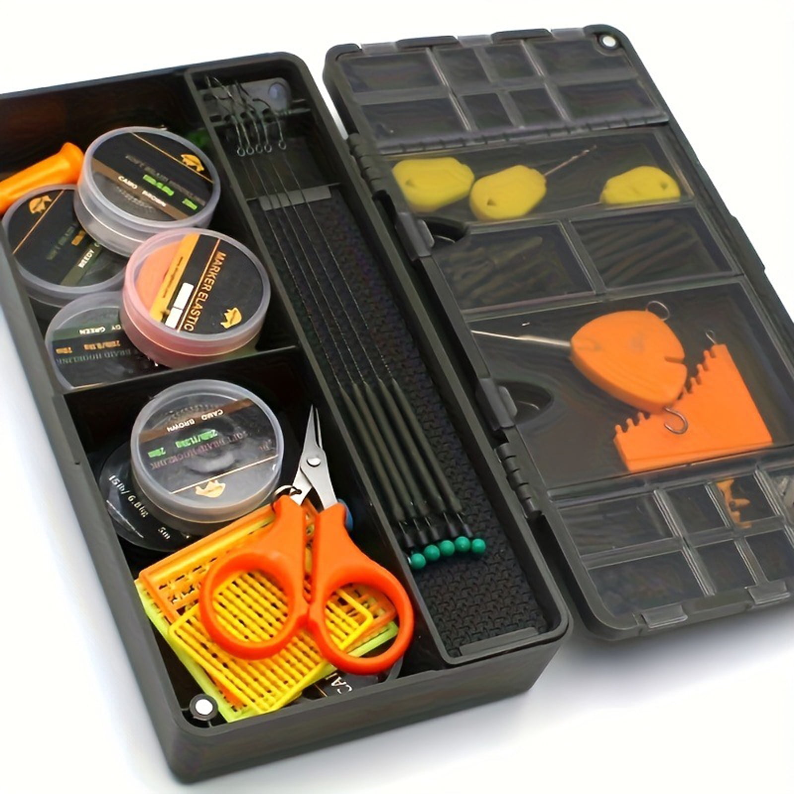 Compartment Fishing Tackle Box Fishing Rigging Storage Case Container Stiff Hair Rigging Board Fishing Line Rigging Holder Enduring