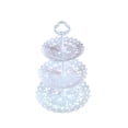 thumbnail image 2 of Cevemin Three Tier White Fruit Dessert Candy Serving Tray Multi Layer Display Stand for Wedding Party Home Kitchen, 2 of 6