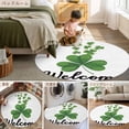 thumbnail image 6 of Saint Patrick's Day Washable Area Rug&nbsp;4 ft Welcome Spring Green Lucky Shamrocks Plant Soft Round&nbsp;Rugs for Living Room, Non Slip Carpet for Bedroom&nbsp;Entryway Dining Room, 6 of 9