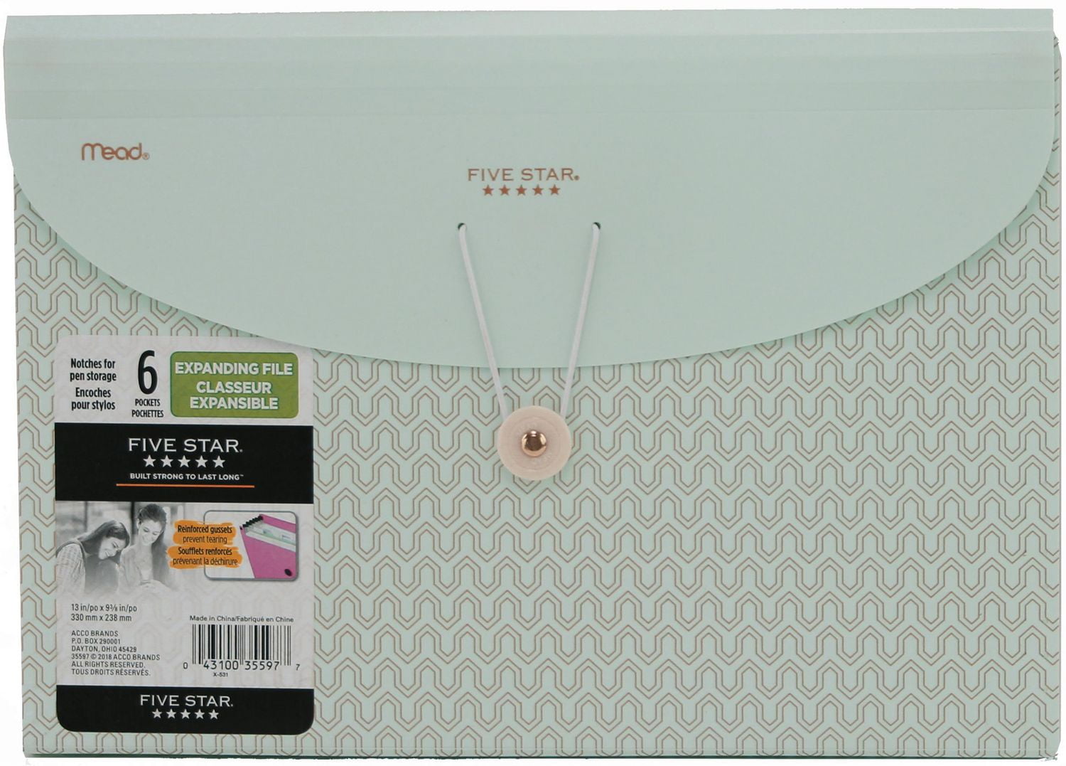 Classeur expansible Five Star en style poly