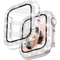 thumbnail image 1 of Yanonmyfd Funda para reloj brillante con protector de visualización HD para mujer compatible con Apple Watch de 49 mm de diámetro, protector de cara para iWatch Series Ultra 3/2/1, color dorado, 1 of 28