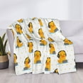 thumbnail image 3 of Rateoe Cute Duck With Headphone Pattern Flannel Throw Blanket, Ultra-soft Blanket for Bed, Couch, Car, Hypoallergenic Anti-pilling blanket-80"x60"(Horizontal), 3 of 6