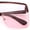 Black - Pink, variant on Minimal Oversized Half Rim Shield Flat Top Plastic Mafia Mogul Sunglasses Tortoise - Brown