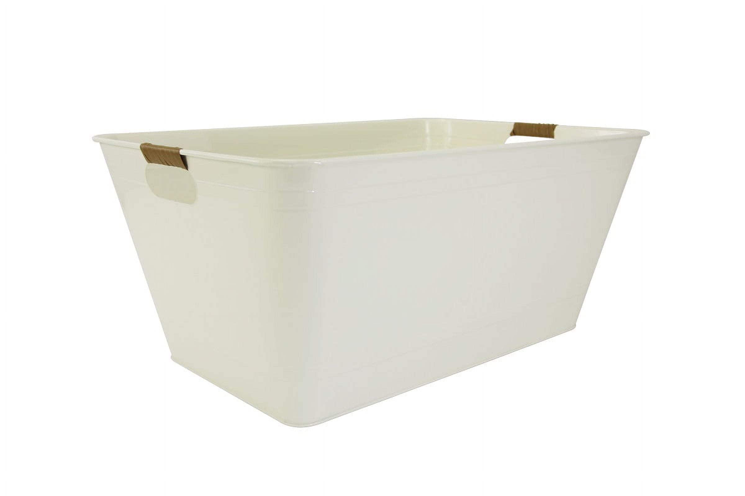 Better Homes & Gardens - Vanilla White Rectangle Galvanized