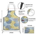 thumbnail image 3 of Blue and Yellow Floral Pattern Apron-Garden Aprons for Women with Pockets-Cotton Linen Waterproof Kitchen Cooking Gardening Aprons Adjustable for Kitchen,Cooking,BBQ and Salon 33x27 Inch, 3 of 7
