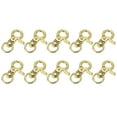 thumbnail image 1 of Uxcell 10 Pack Swivel Lanyard Snap Hook, Zinc Alloy Trigger Snap Hooks, Light Gold, 1 of 6