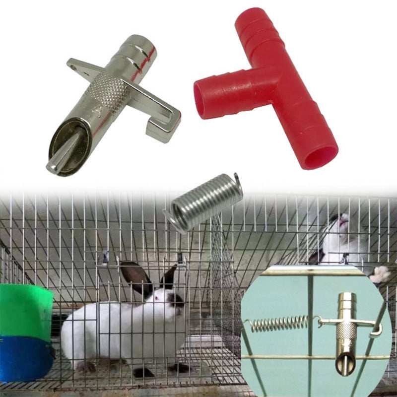 Automatic Water Nipple Drinker Rabbit Watering System Nipples Waterer Drinking Nipples Rabbit Drinker for Small Animals 20 