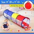 thumbnail image 4 of Túnel de juego JAMW para niños pequeños tienda de campaña desplegable con 2 lados de malla, 4 of 5