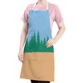 thumbnail image 5 of Blue Bigfoot and Guitar Pattern Apron-Garden Aprons for Women with Pockets-Cotton Linen Waterproof Kitchen Cooking Gardening Aprons Adjustable for Kitchen,Cooking,BBQ and Salon 33x27 Inch, 5 of 7