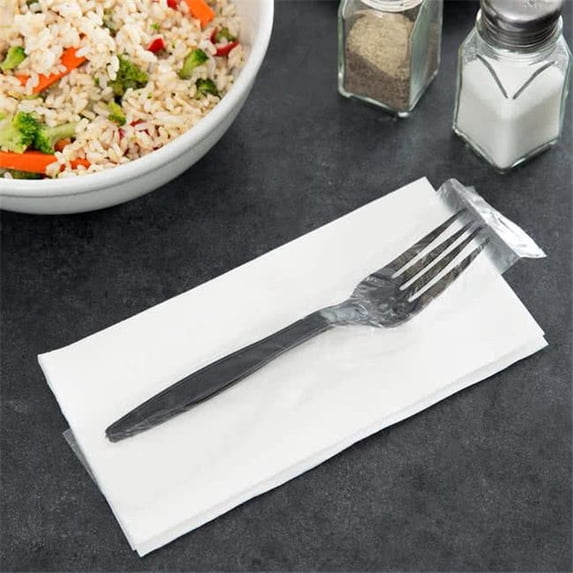 South Seas International 20206 CPC Captiva Heavy Weight Plastic Fork, Black - Case of 1000