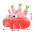 thumbnail image 2 of Baby Sofa Support Chair Soft Plush Cartoon Animals Baby Sitting Chair Learning to Sit Seats without Filled Cotton, 2 of 4