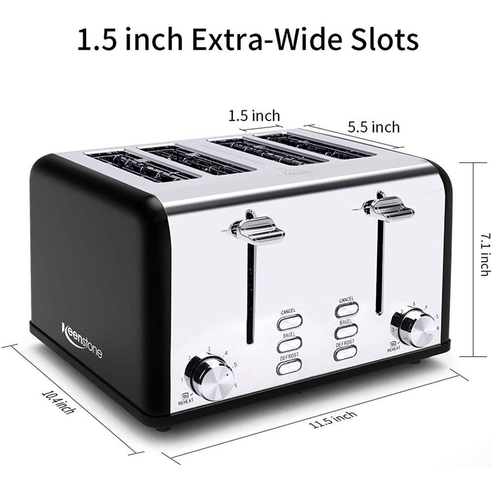 Keenstone 4-Slice Stainless Steel Toaster photo 7