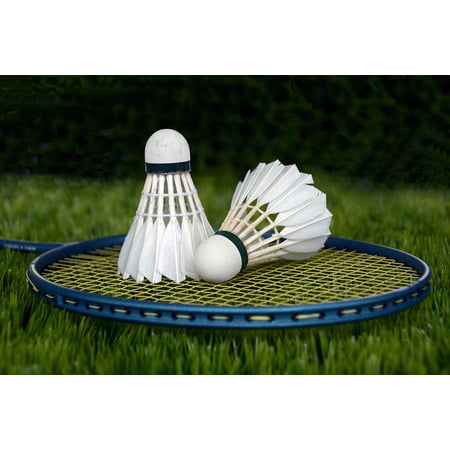 Canvas Print Sport Bat Shuttle Racket Leisure Badminton Stretched Canvas 10 x (Best Shuttle Badminton Rackets)