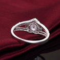 thumbnail image 4 of Women 925 Sterling Silver Crystal Love Heart Shaped Ring Bridal Wedding Jewelry, 4 of 8