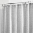 iDesign Heathered Gray Waffle Weave Fabric Bathroom Shower Curtain, 72 x 72 Inches iDesign