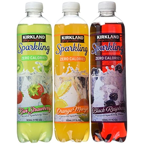 Kirkland Signature Sparkling Water Bottle Variety Pack, 1.7 Ounce