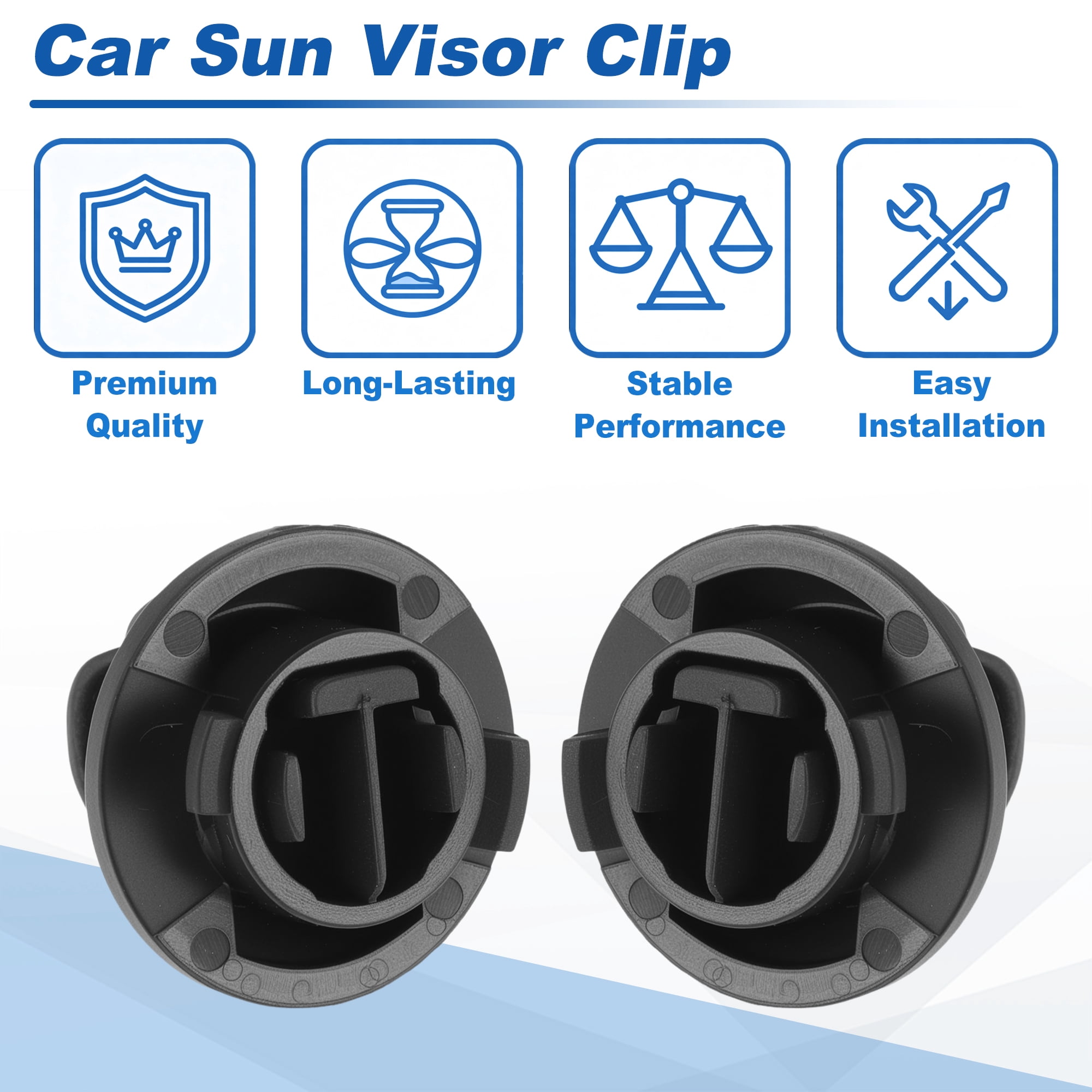 Unique Bargains Sun Visor Clip for Volkswagen Tiguan,  Atlas 2012-2024 Models Black