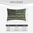 thumbnail image 4 of Sikiie Jungle Green Camo USA Flag Print Plush Pillow Cover, Wrinkle-proof and Stain-resistant Pillow Protector without Pillow Core, Home Decoration-16"x24", 4 of 6