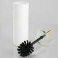 thumbnail image 5 of mDesign Plastic Toilet Bowl Brush and Holder - 2 Pack - White/Gold, 5 of 7