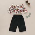 thumbnail image 4 of 6 Months Baby Girls Clothes 9 Months Girls 2PCS Summer Outfits Set Infant Girls Short Sleeve Top Shorts Set Red, 4 of 7