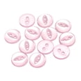 thumbnail image 1 of Uxcell 12 piezas 18L botones de costura redondos rosas de 11.5 mm 15/32" de resina con 2 agujeros, botones de repuesto para decoración de manualidades., 1 of 6