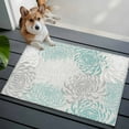 thumbnail image 4 of Aqua White 2'x3' Washable Rug, Abstract Grey Chrysanthemum Flower Floral Non-Slip Soft Doormat Area Rugs for Entrance Bathroom Bedsides, Carpet for Kitchen Bedroom, Entryway Floor Mat, 4 of 9