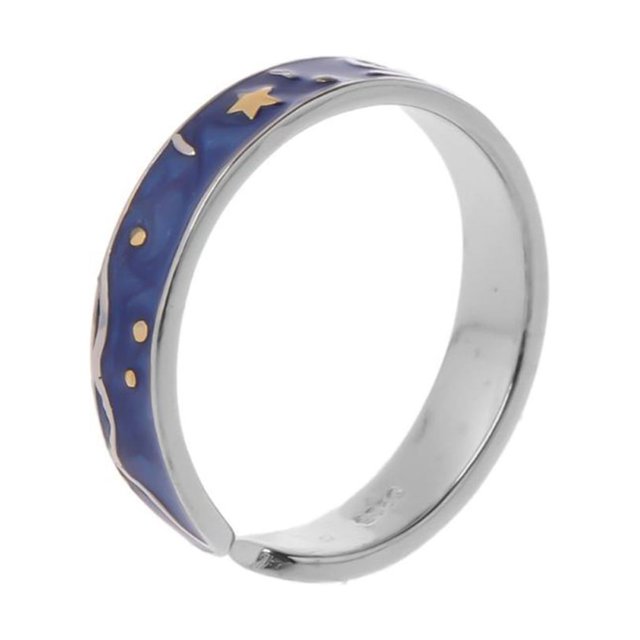 Qarigey Anillo abierto de cielo nocturno, exquisito estilo Simple y elegante, decoración de manos, decoraciones de joyería, anillos para adultos, Ropa, zapatos y accesorios Miscelánea para mujeres Qarigey AP015042-02