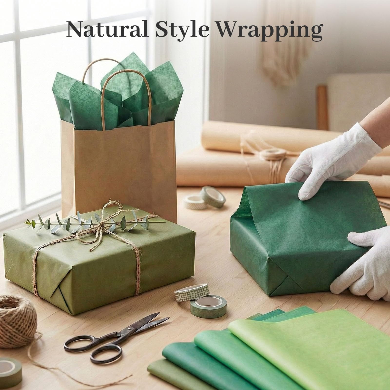 112 Sheets Tissue Paper – 20 x 14 Inch, for Gift Bags, Mother's Day, DIY Crafts, Gift Wrapping, Decor, Available in Blue, Brown, Green, Multi, Orange, Purple, Red, and White