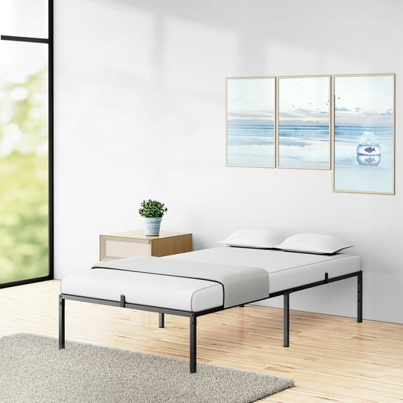 Metal Bed Frame, Steel Slats Support Platform Bed Frame, Twin Size