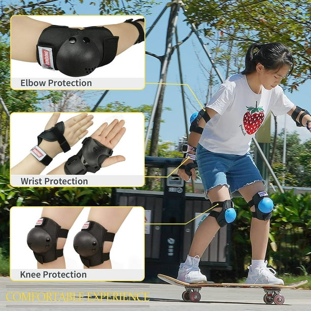 Kids Knee Pads Elbow Pads Guards Protective Gear Set Safety Gear For Roller Skates Cycling Bmx Bike Skateboard Inline Skatings Scooter Riding Sport