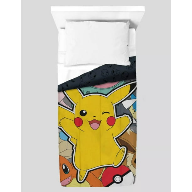 Pokemon Pikachu Twin Comforter Sheets Ta 4 Piece Bed In A Bag Walmart Com