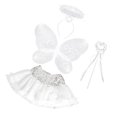 thumbnail image 1 of Encantadoras niñas mariposa hada alas de ángel varita diadema conjuntos fiesta disfraces trajes Blanco Soledad Traje de fiesta de las niñas de los niños, 1 of 7