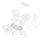 thumbnail image 1 of Chica Mariposa Hada Varita Diadema Lentejuelas Tutu Disfraces Acceso Blanco jinwen Traje de fiesta de las niñas de los niños, 1 of 7