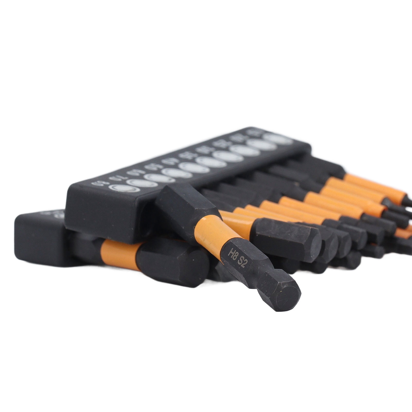 Riousery 20 Pieces Hex Bit Set with 1/4 Inch Shank, Metric and Imperial Magnetic Alloy Steel Bits for Screwdriver and Impact Drill Maintenance, 3.54 in / 9.00 cm
