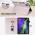 thumbnail image 4 of for iPad Pro 11 2022/2021/2020/2018/Air 4/Air 5/Air 11 2024 Folio Flip Case, Elegant Ultra Slim PU Leather Case with Smart Wake Sleep Kickstand Function Pencil Holder and Card Slots, Rosegold, 4 of 8