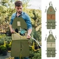 thumbnail image 1 of Gardening & Horticulture Tool Apron Pocket Workwear Color Block Design Extended Length Leg Cover Garden Utility Skirt For Pruning & Outdo Mens Apron with Pockets Chef Hats And Aprons for Teenagers, 1 of 5