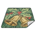thumbnail image 6 of Christmas Bells and Holly Berries Beach Blanket Outdoor Picnic Mat Sandproof Waterproof Foldable for Camping Travel Hiking, 6 of 6
