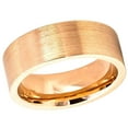 thumbnail image 2 of Tungsten Rings for Men Wedding Bands for Him Womens Wedding Bands for Her 6mm Rose Gold Matte Brushed Pipe Cut, 2 of 5