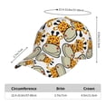 thumbnail image 3 of Kdxio Unisex Giraffes Head Pattern Baseball Cap Unisex Washed Classic Adjustable Hat, 3 of 7