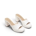thumbnail image 3 of DREAM PAIRS Women's Platform Block Heel Mule Sandals, Square Toe Ankle Strap Slip On Comfortable Heeled Sandals for Party Wedding Shoes, 3 of 6