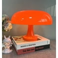 thumbnail image 3 of Mushroom table lamp minimalist modern bedroom bedside lamp Danish designer orange decorative table lamp, 3 of 11