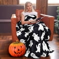 thumbnail image 4 of Halloween Blanket Ghost Flannel Throw Blankets for Kids for Women Halloween Decorations Blanket for Bed, Sofa, Couch, Travel Blanket 50 x 60 inch, 4 of 6