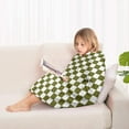 thumbnail image 4 of Olive Green and White Checkerboard Pattern Blanket Hoodies for Kids 6-13YR Oversize Wearable Blanket Hoodies for Boys Girls Teens, 4 of 7
