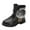 Black, variant on WEIYLL Girls Shoes Princess Bowkont Cotton Snow Boots Leather Ankle Boots Black Baby Sneakers 4.5-5 Years