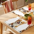 thumbnail image 4 of Funny Puppy Placemats Set of 4 Dog Animal Pattern Modern Minimalism Art Place Mats Indoor Wipeable Table Mats Washable Cloth Dining Table Placemats for Kitchen Holiday Party Home Decor 13x19 Inch, 4 of 9