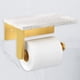 thumbnail image 3 of Toallero de mármol, estante de almacenamiento de papel, accesorios de baño de estilo moderno a prueba de herrumbre, 3 of 7