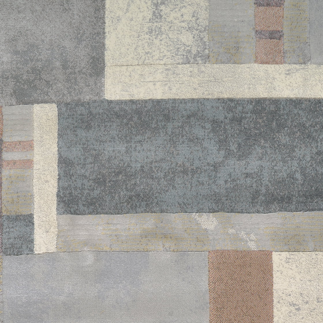 Couristan Easton Gambit Blocks 7'10" x 11'2" Stone-Multi Area Rug